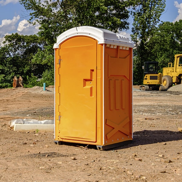 how often are the porta potties cleaned and serviced during a rental period in Lawrence New York